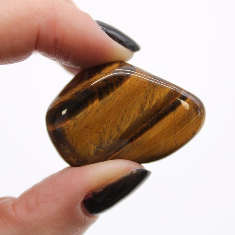 African Tigers Eye Tumble Stones - Medium Size Golden Natural Stone