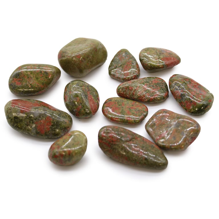 Medium African Unakite Tumble Stones - Natural Healing Gemstone Geode Stones