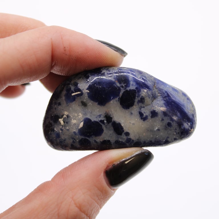 Medium African Sodalite Tumble Stones - Pure Blue Crystal Healing Stones