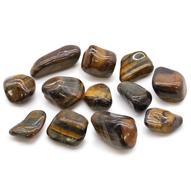 Medium African Tumble Stones - Varigated Tigers Eye Healing Stones