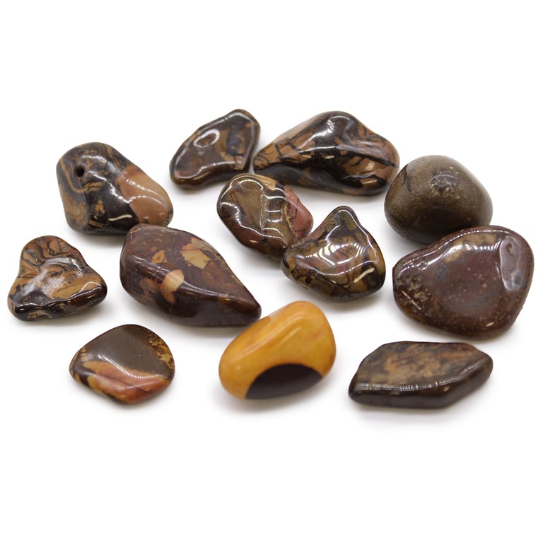 African Tumble Stones - Medium Picture Nguni Healing Crystals