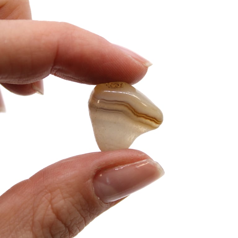 Botswana Grey Agate Small Tumble Stones - Natural, Polished Gemstones