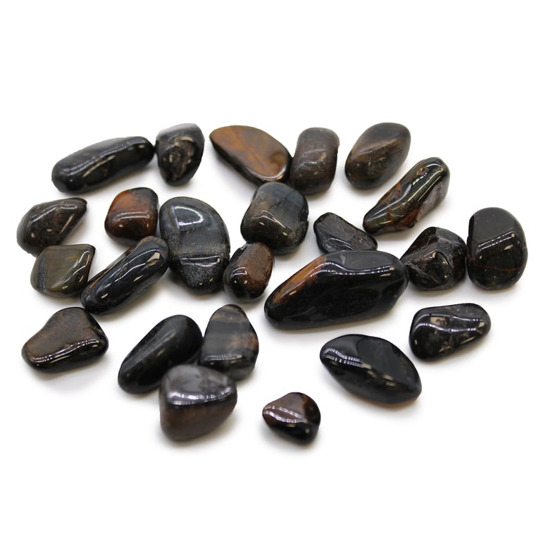 Small Blue Tigers Eye Natural Tumble Stones for Home Decor and Crystal Healing