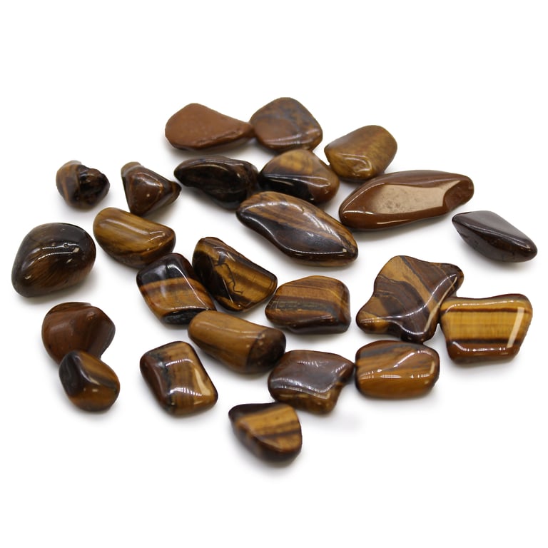 African Tigers Eye Golden Tumble Stones - Natural Healing Decorative Gemstones