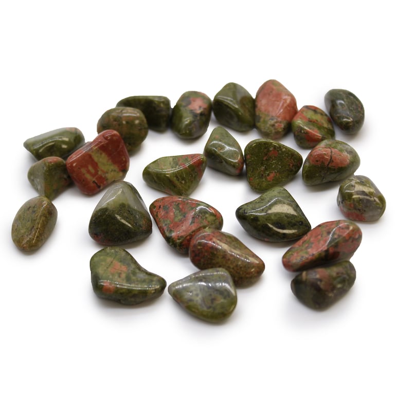 African Unakite Tumble Stones - Natural Gemstone Home Decor & Crystal Healing