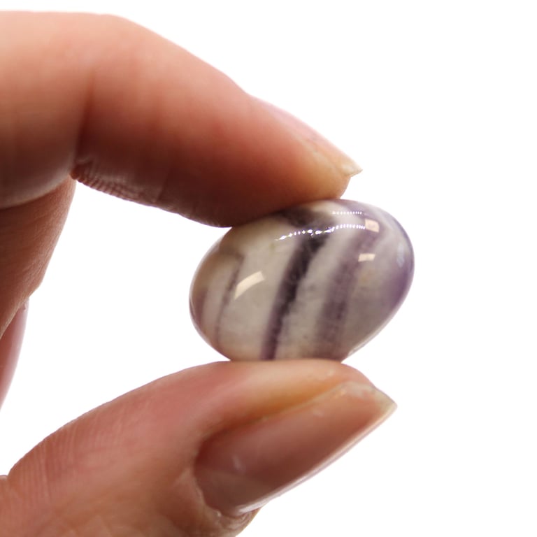 African Amethyst Chevron Tumble Stones - Metaphysical Healing Crystal Therapy