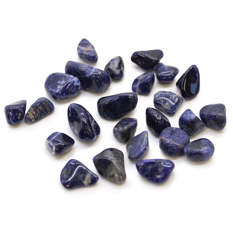 Natural Small African Sodalite Tumble Stones - Pure Blue Gemstones for Home Decor