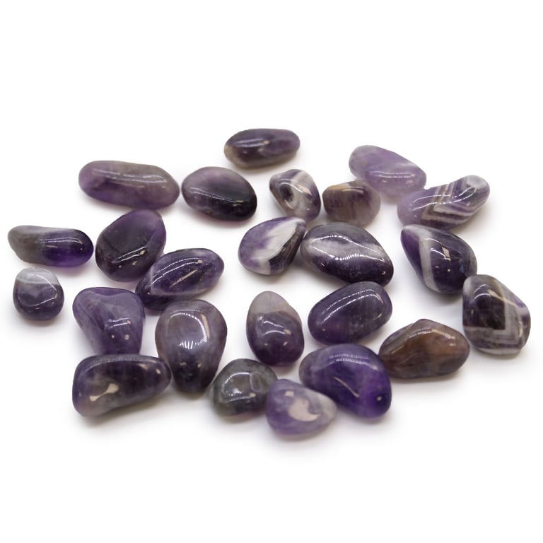 Small Amethyst Tumble Stones - Spiritual and Healing Crystals for Home Decor