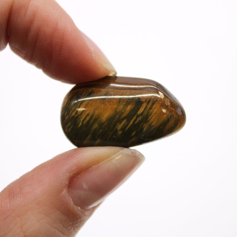 African Tigers Eye Varigated Tumbled Stones - Natural Meditation Stones
