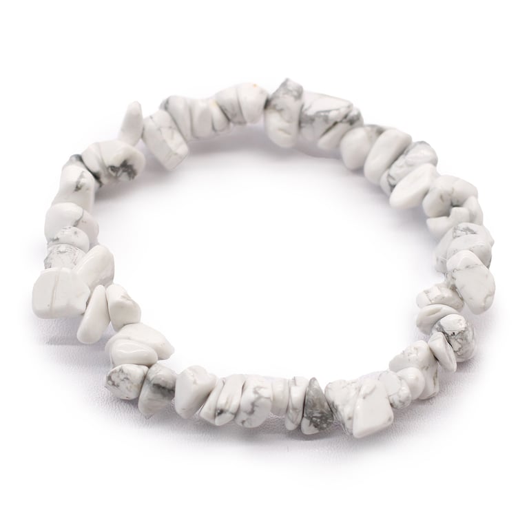 Chipstone White Jasper Natural Stone Fashion Bracelet