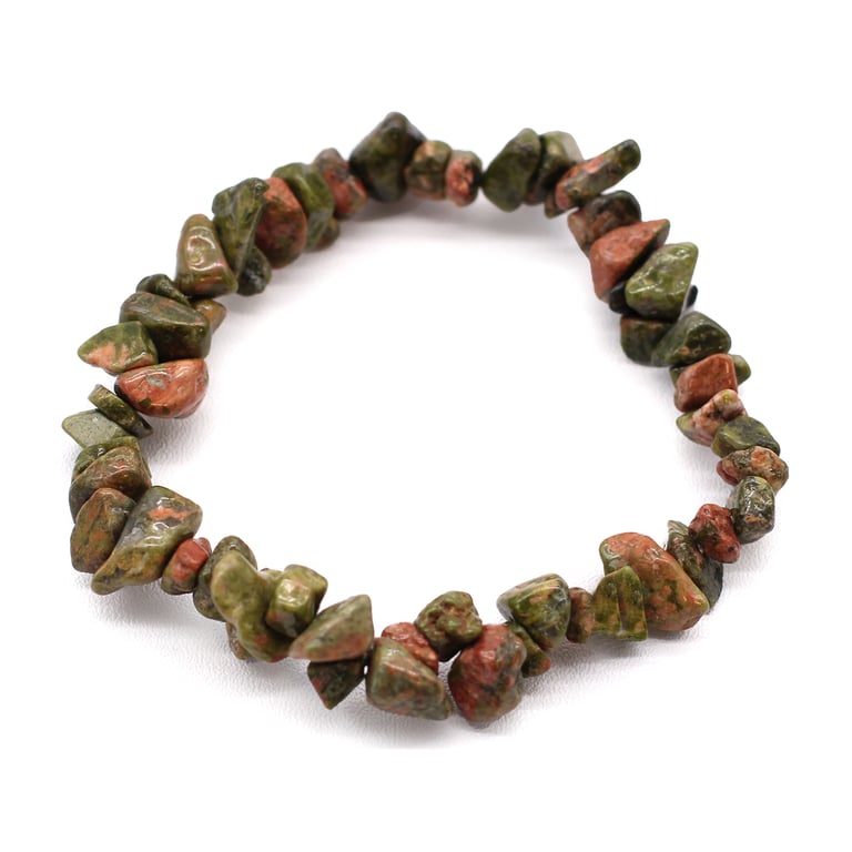 Chipstone Green Jasper Natural Stone Bracelet - Elegant Gemstone Jewelry Accessory