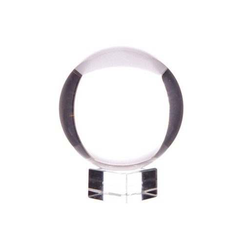 Crystal Ball on Stand 30mm - Clear Glass Divination Tool for Oracle and Magic Use