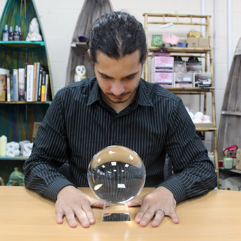 150mm Crystal Ball on Stand - Clear Divination Tool