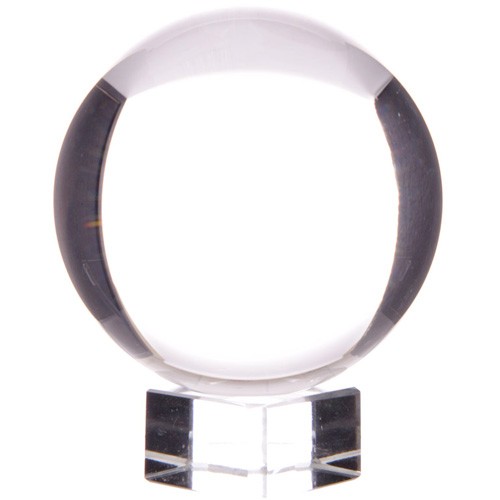 200mm Crystal Ball with Stand - Clear Divination Accessory
