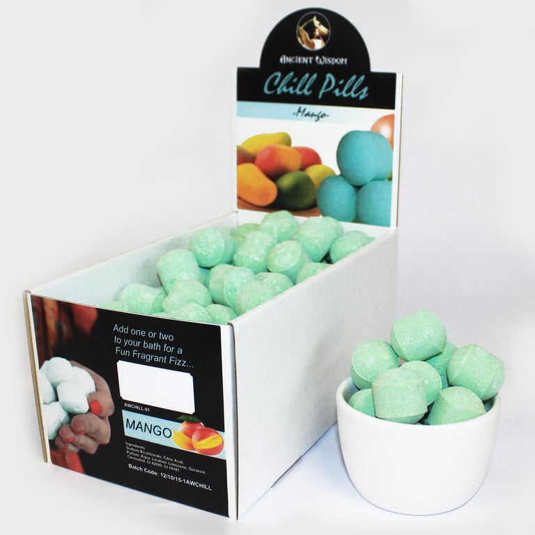 1.3Kg Mango Mini Bath Bombs Box - Relaxing Aroma by Your Brand Name