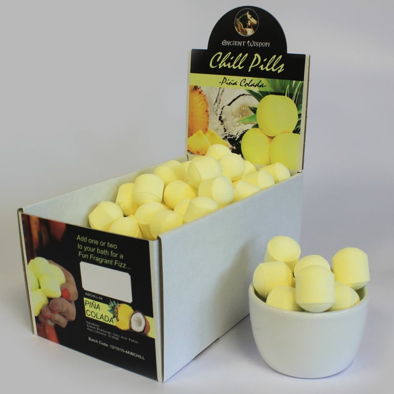 1.3Kg Pinacolada Mini Bath Bombs - Aromatic Chill Pills (Chill Pills by Unspecified Brand)
