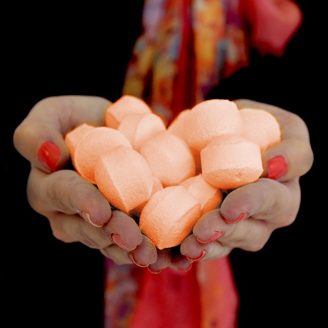 1.3Kg Orange Mini Bath Bombs Box - Relaxing Aromatherapy, Fresh Oranges