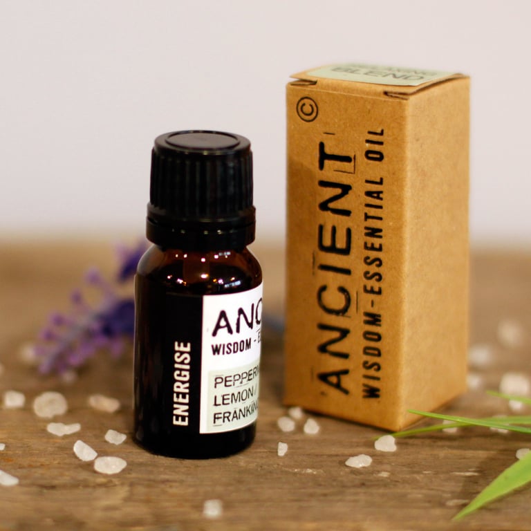 Energising Essential Oil Blend - 10ml Aromatherapy Oil for Stress Relief and Energy Boost