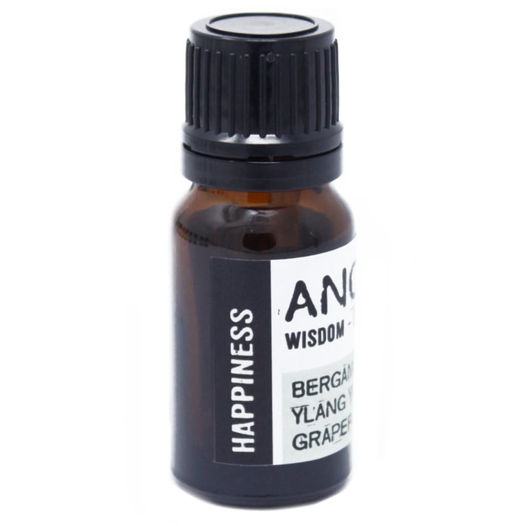 Happiness Essential Oil Blend - 10ml Boxed Aromatherapy Oil for Stress Relief and English Language Benefits