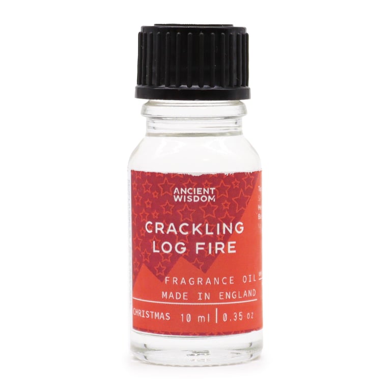 Crackling Log Fire Fragrance Oil 10ml - Authentic Woodsy Scent for Home Ambiance