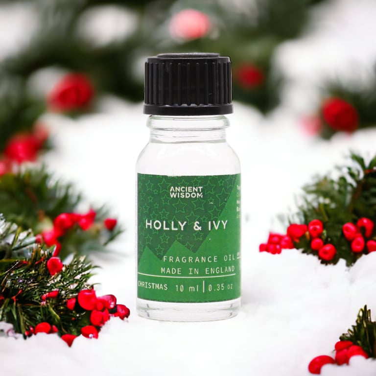 Holly & Ivy 10ml Home Fragrance Oil - Christmas Scent for Candles