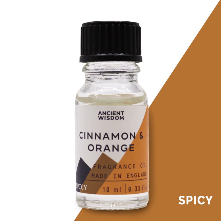 Cinnamon & Orange 10ml Essential Oil Blend - Natural Home Fragrance