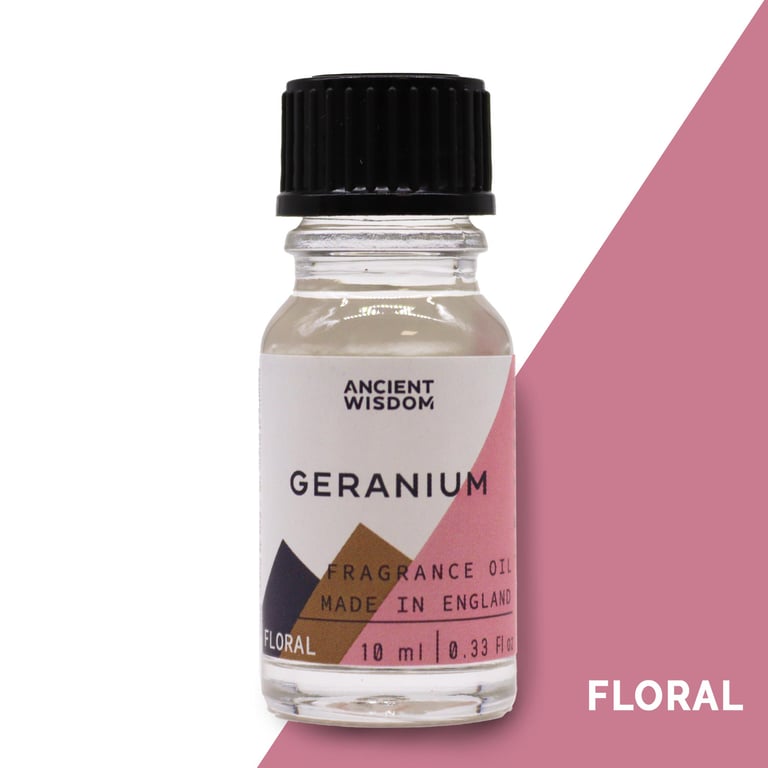Geranium 10ml Fragrance Oil - Natural Aromatherapy Oil for Home Fragrances