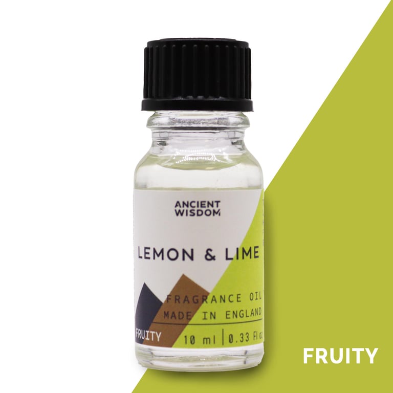 10ml Lemon & Lime Fragrance Oil - Citrus Aroma for Home Scenting and Aromatherapy