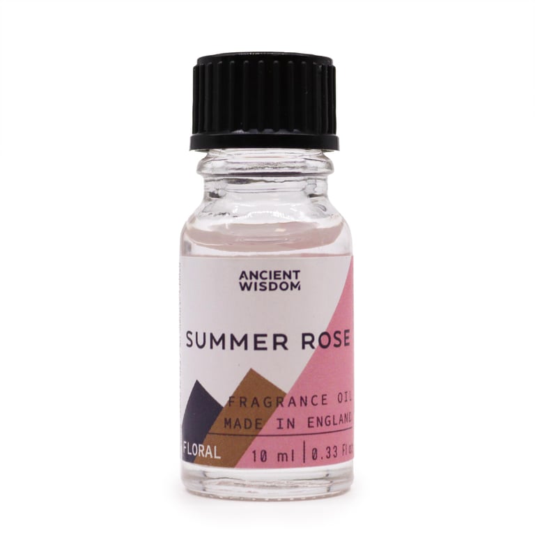 Natural Summer Rose Fragrance Oil - 10ml Home Scented Oil for Relaxation and Aromatherapy