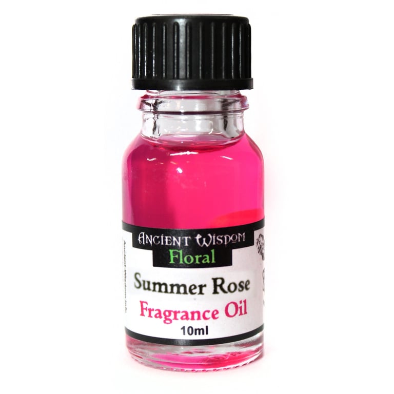 Natural Summer Rose Fragrance Oil - 10ml Home Scented Oil for Relaxation and Aromatherapy
