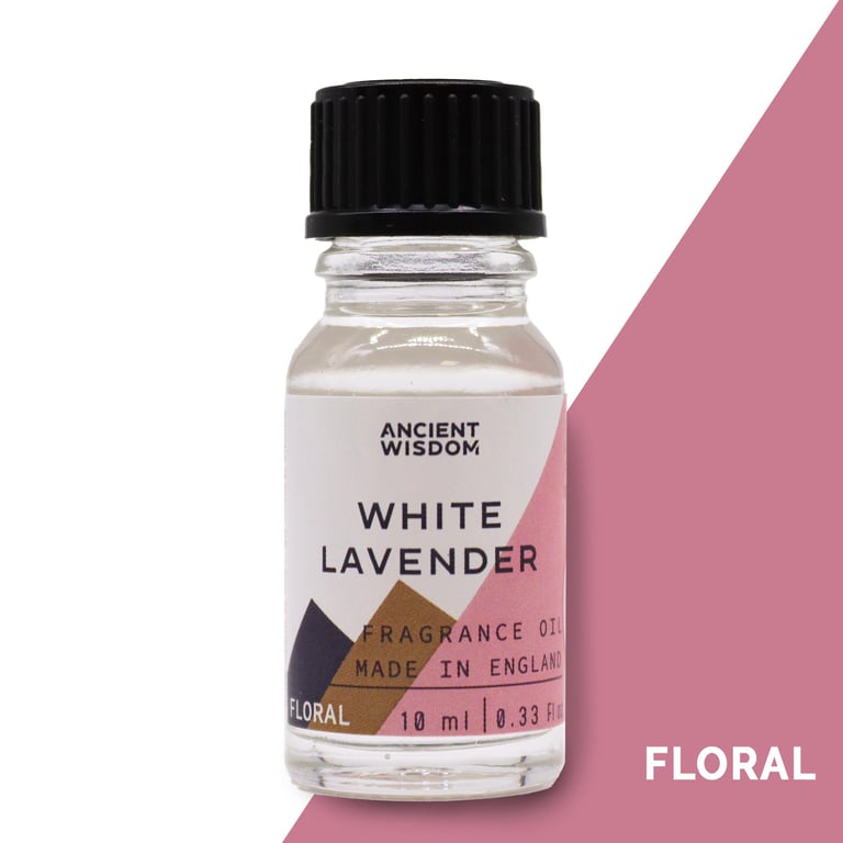 White Lavender Fragrance Oil - 10ml Essential Aromatherapy Oil for Home Use