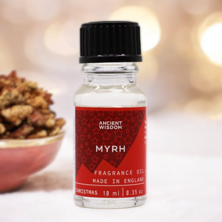 10ml Xmas Myrrh Fragrance Oil - Holiday Home Scent with Authentic Myrrh Essential Oil