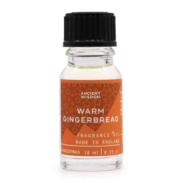 Warm Gingerbread Fragrance Oil - 10ml Christmas Holiday Scent for Home and Garden