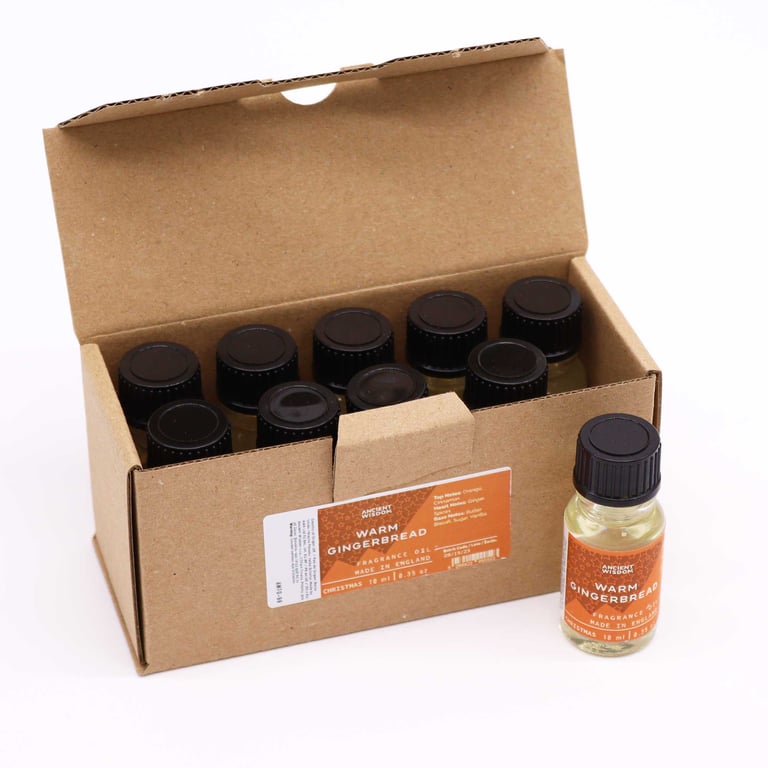 Warm Gingerbread Fragrance Oil - 10ml Christmas Holiday Scent for Home and Garden