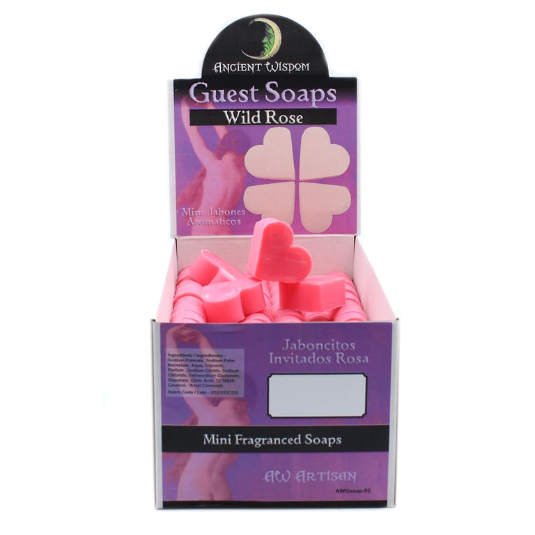 Wild Rose Heart Guest Soap - Gentle Fragrance for Home Beauty and Guest Bathroom Essentials