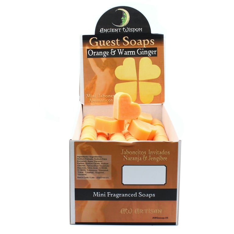 Natural Heart Guest Soap - Orange & Warm Ginger Home Fragrance Soap