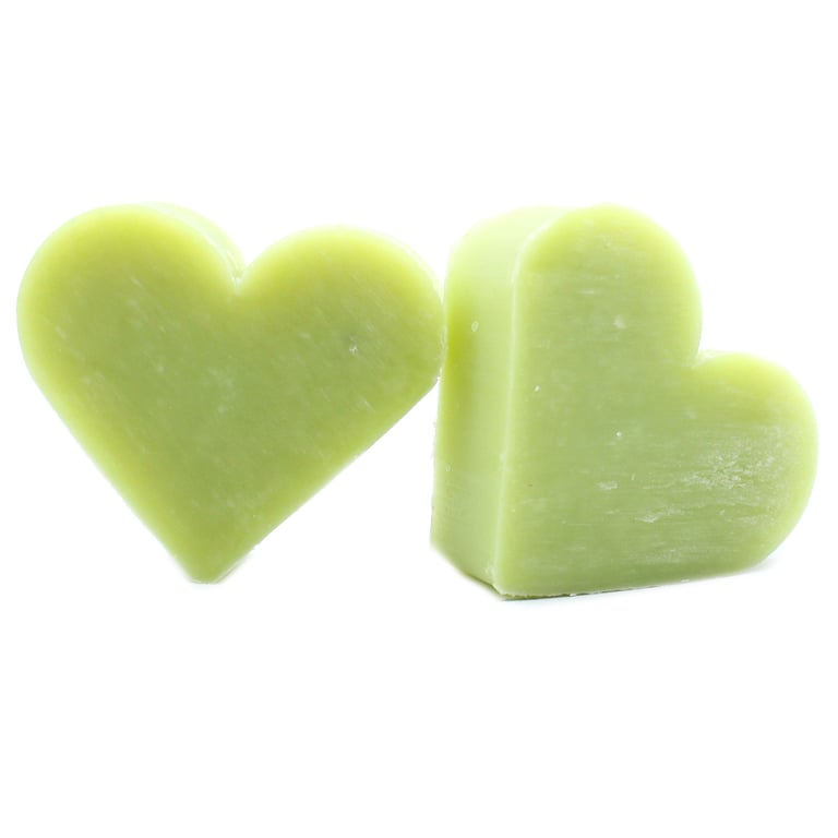 Green Tea Heart Guest Soap - Natural Eco-Friendly Fragrance Bathroom Soap