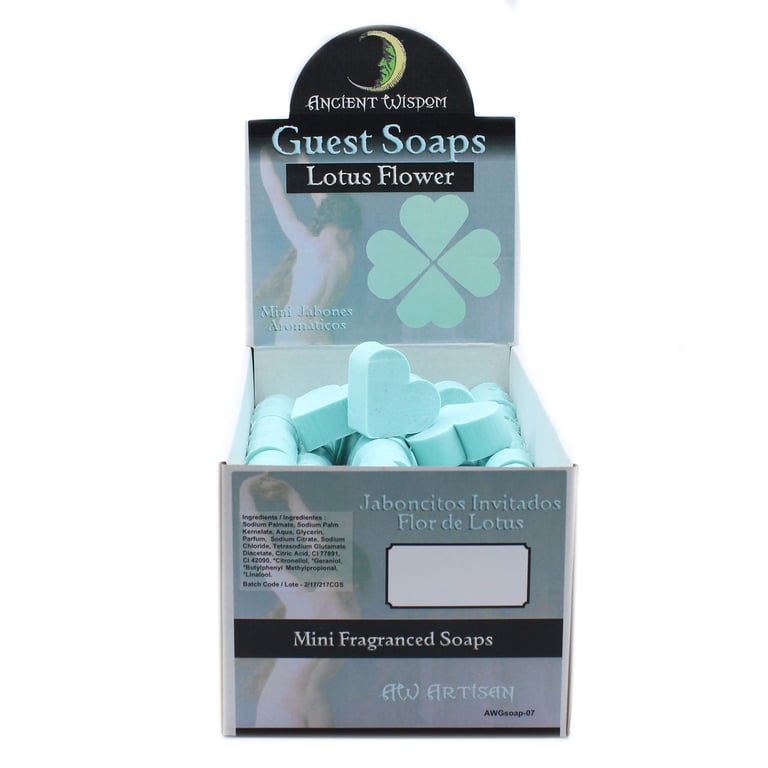 Heart Guest Soap - Lotus Flower Gift Set for Home & Garden, Floral Fragrance, Beauty Soap for Bathing