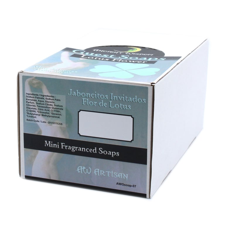 Heart Guest Soap - Lotus Flower Gift Set for Home & Garden, Floral Fragrance, Beauty Soap for Bathing