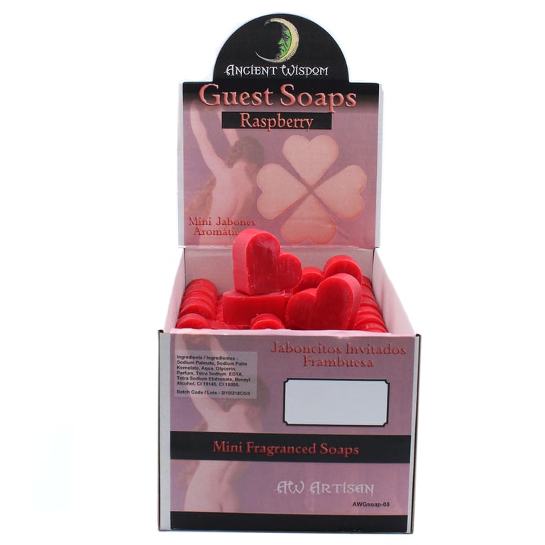 Raspberry Heart Guest Soap - Beautiful Fragrance for Home and Guest Bathrooms