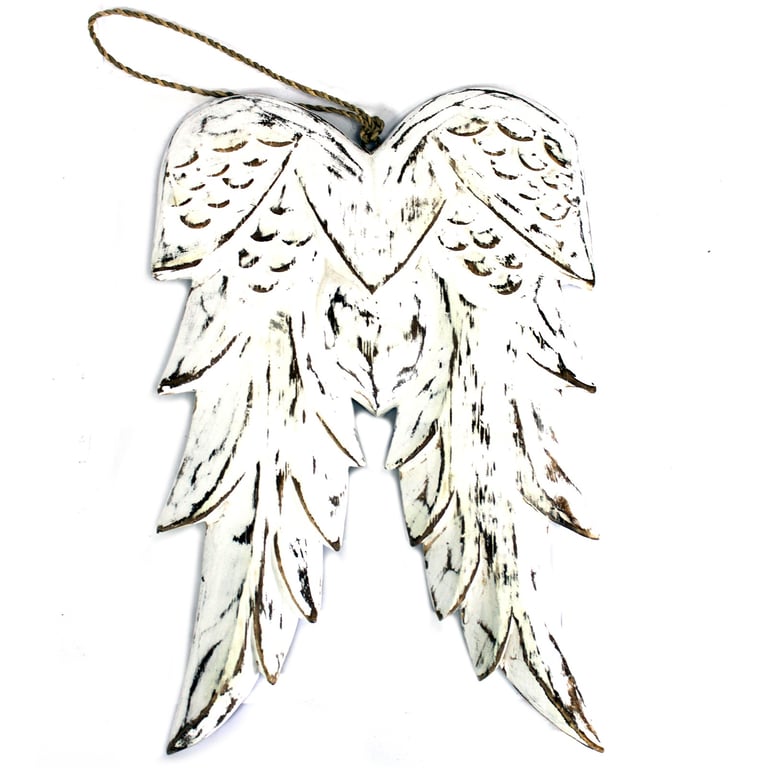 Hand Crafted Double Angel Wing - 31cm Artisan Decorations