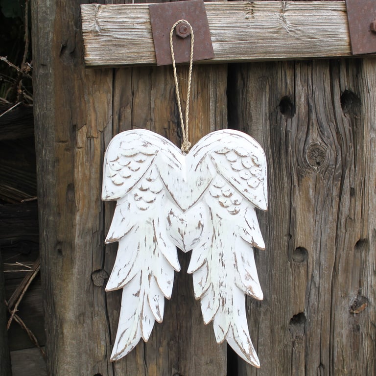 Hand Crafted Double Angel Wing - 31cm Artisan Decorations