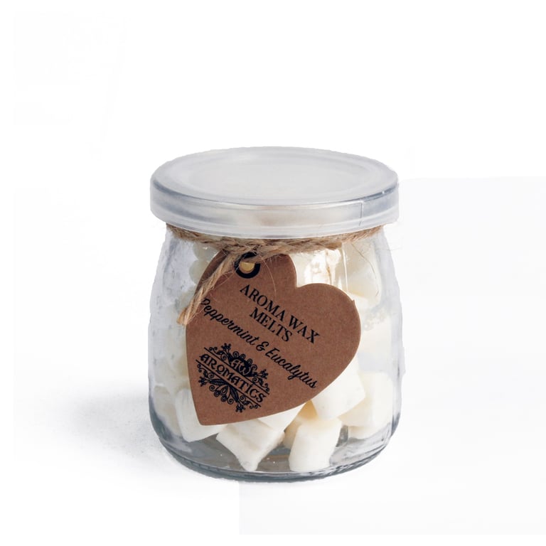 Aroma Wax Melts - Peppermint & Eucalyptus Natural Room Freshener Alternative to Scented Candles