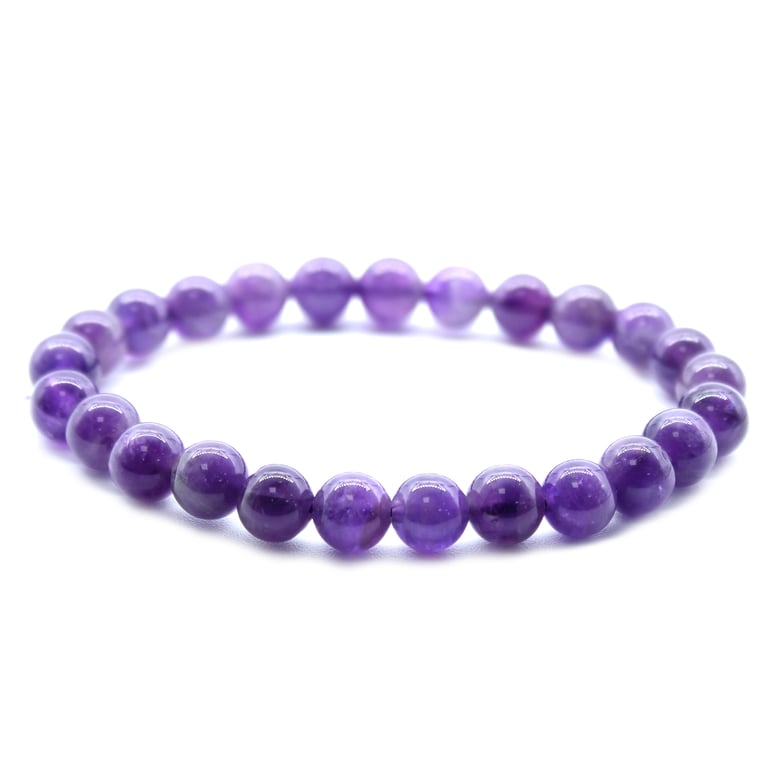 Amethyst Power Bracelet - Crystal Healing and Energy Enhancer, Fast Shipping Worldwide