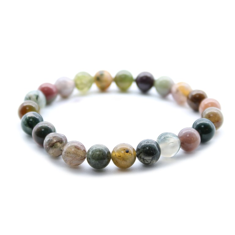 Moss Agate Power Bracelet - Energizing Holistic Wellness Crystal Healing Accessory