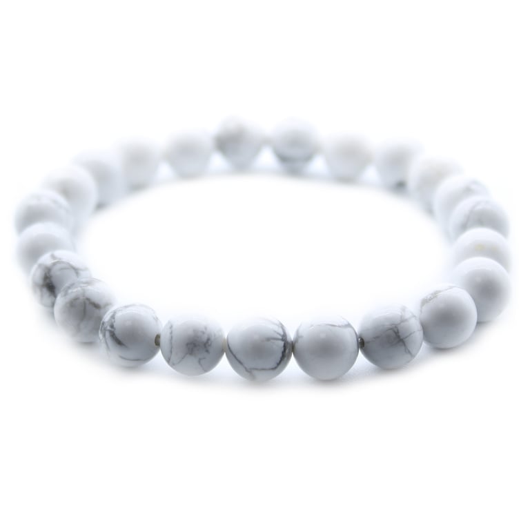 White Jasper Power Bracelet - Meditation and Wellness Crystal Stone Accessory