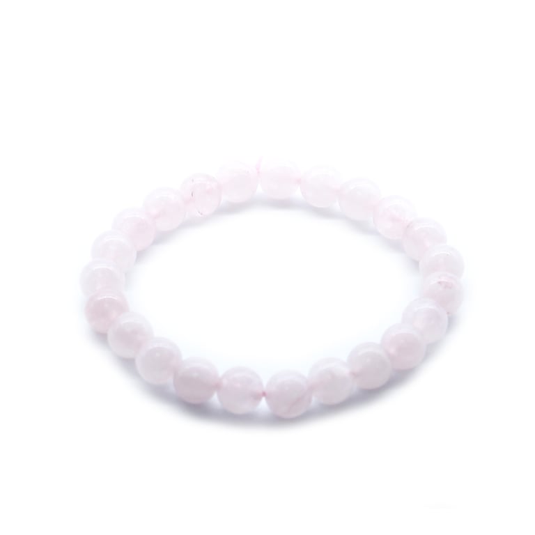 Rose Quartz Power Bracelet - Healing Crystal Energy & Wellness Support