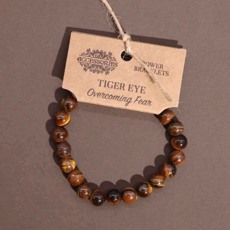 Tiger Eye Power Bracelet - Energizing Crystal Motivational Accessory