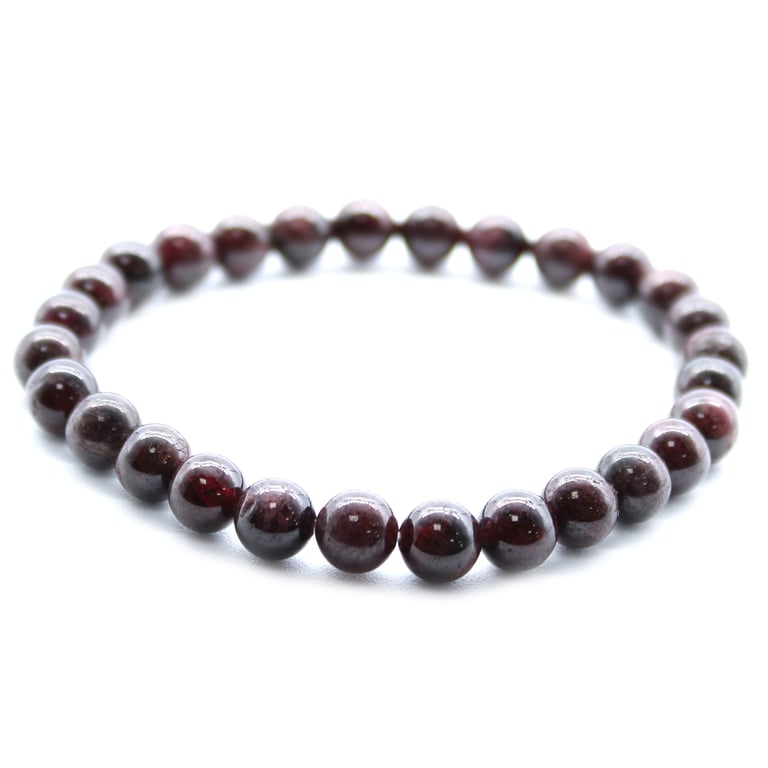 Blood Garnet Power Bracelet - Gemstone Energy Wellness Accessory