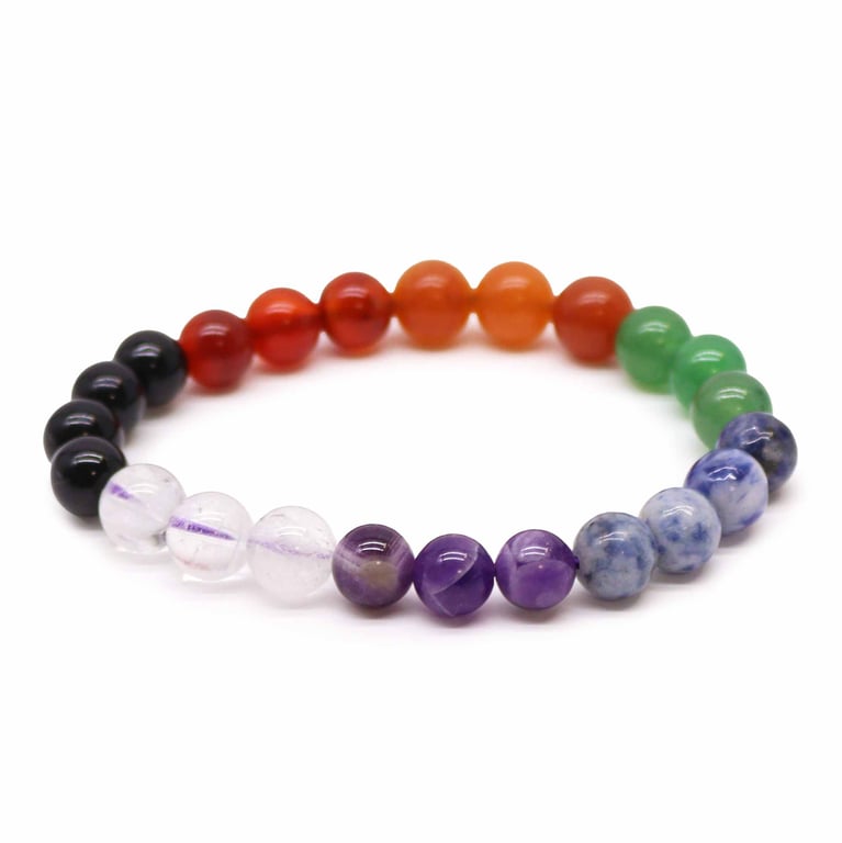 Power Bracelet - Chakra Stones Energy Healing Crystal Wristband
